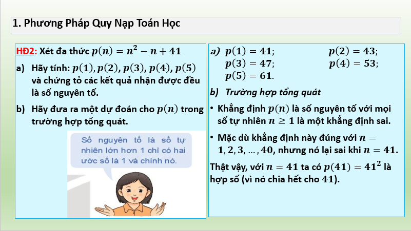 Giáo án điện tử Chuyên đề Toán 10 Kết nối Bài 3: Phương pháp quy nạp toán học | PPT Chuyên đề học tập Toán 10 Kết nối tri thức