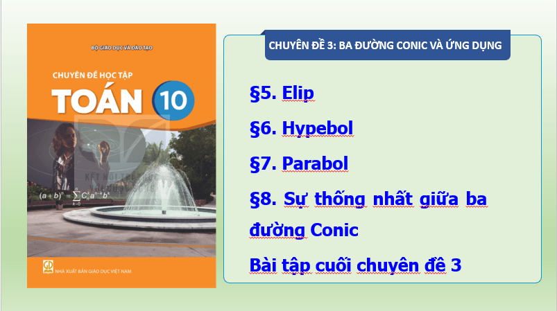 Giáo án điện tử Chuyên đề Toán 10 Kết nối Bài 5: Elip | PPT Chuyên đề học tập Toán 10 Kết nối tri thức