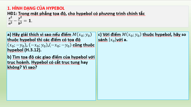 Giáo án điện tử Chuyên đề Toán 10 Kết nối Bài 6: Hypebol | PPT Chuyên đề học tập Toán 10 Kết nối tri thức