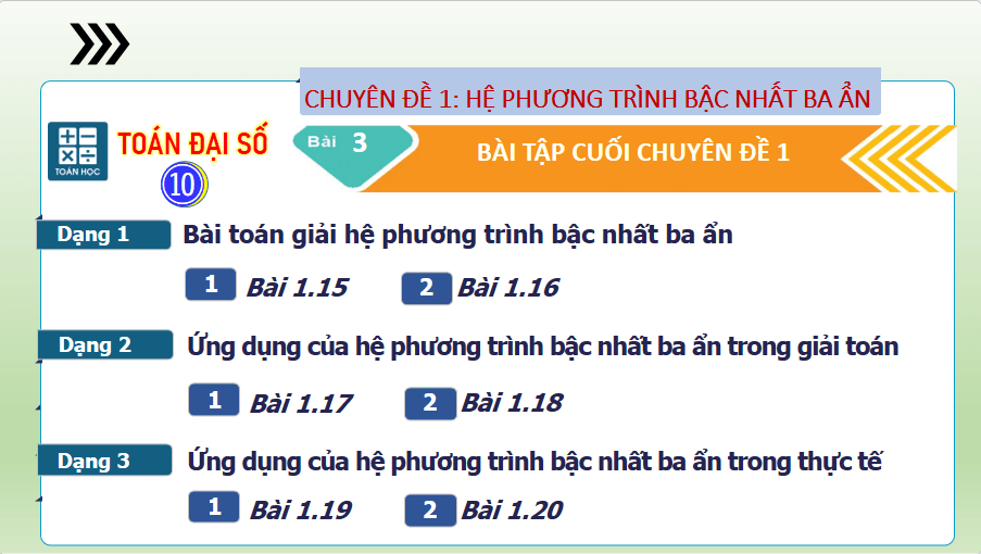 Giáo án điện tử Chuyên đề Toán 10 Kết nối Bài tập cuối chuyên đề 1 | PPT Chuyên đề học tập Toán 10 Kết nối tri thức