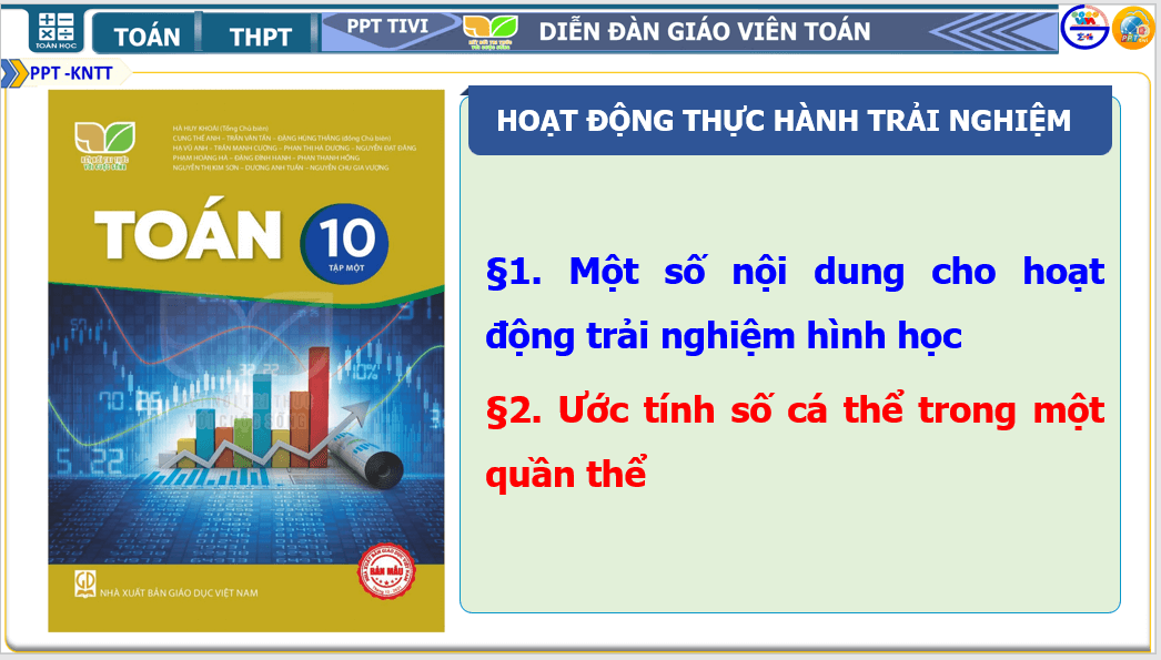 Giáo án điện tử Toán 10 Ước tính số cá thể trong một quần thể | PPT Toán 10 Kết nối tri thức