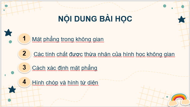 Giáo án điện tử Toán 11 Chân trời Bài 1: Điểm, đường thẳng và mặt phẳng trong không gian | PPT Toán 11 Chân trời sáng tạo