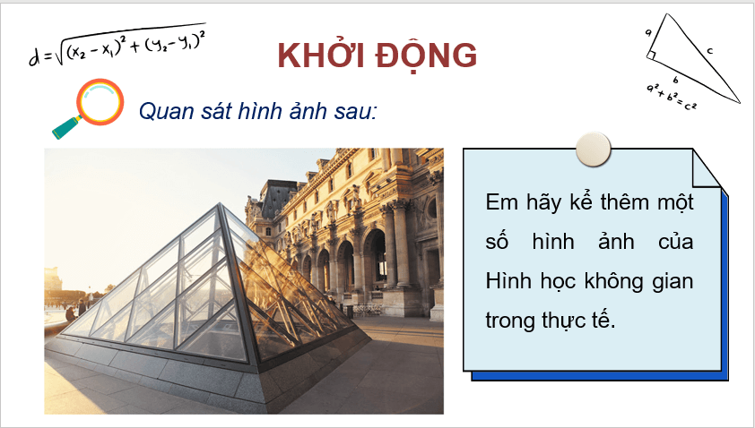 Giáo án điện tử Toán 11 Cánh diều Bài 1: Đường thẳng và mặt phẳng trong không gian | PPT Toán 11