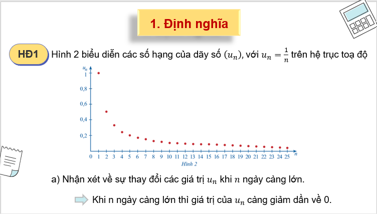 Giáo án điện tử Toán 11 Cánh diều Bài 1: Giới hạn của dãy số | PPT Toán 11