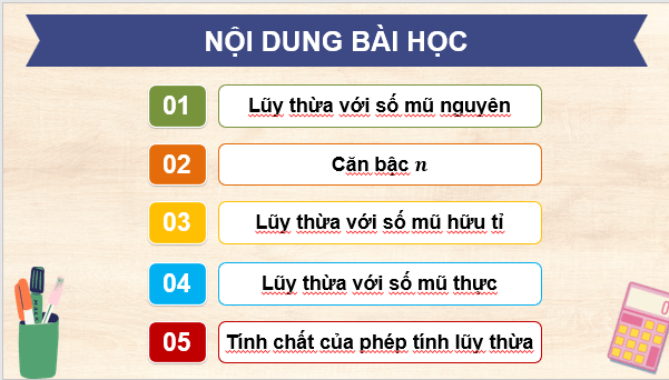 Giáo án điện tử Toán 11 Chân trời Bài 1: Phép tính lũy thừa | PPT Toán 11 Chân trời sáng tạo