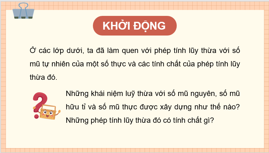 Giáo án điện tử Toán 11 Cánh diều Bài 1: Phép tính lũy thừa với số mũ thực | PPT Toán 11