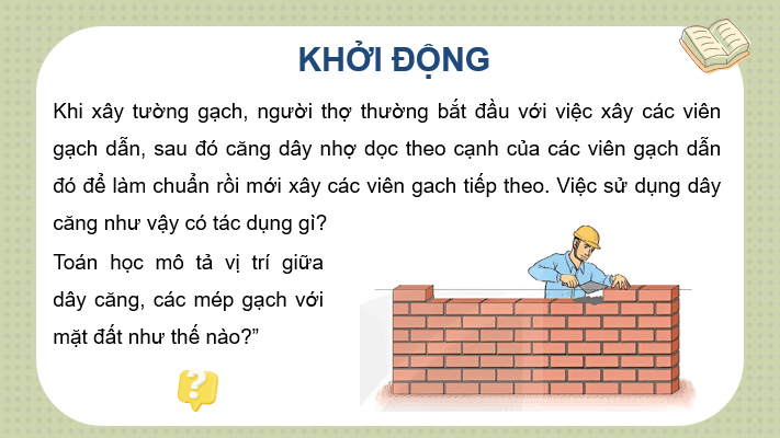 Giáo án điện tử Toán 11 Kết nối Bài 12: Đường thẳng và mặt phẳng song song | PPT Toán 11 Kết nối tri thức