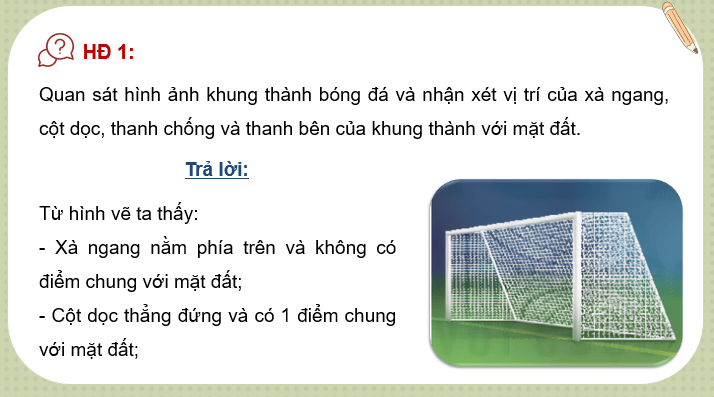 Giáo án điện tử Toán 11 Kết nối Bài 12: Đường thẳng và mặt phẳng song song | PPT Toán 11 Kết nối tri thức