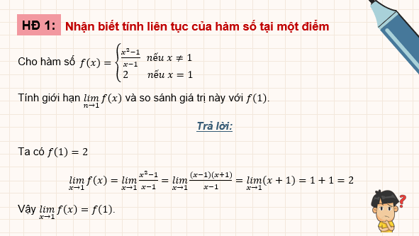 Giáo án điện tử Toán 11 Kết nối Bài 17: Hàm số liên tục | PPT Toán 11 Kết nối tri thức