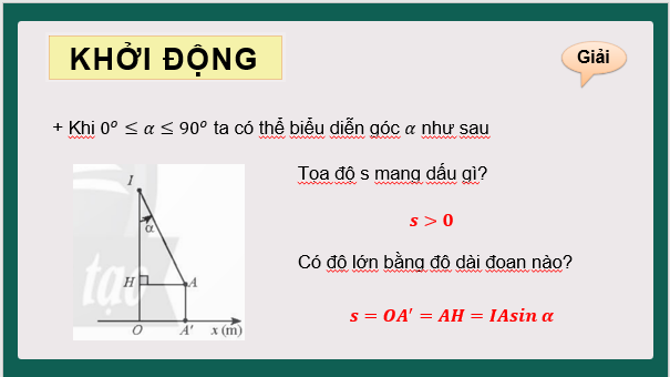 Giáo án điện tử Toán 11 Chân trời Bài 2: Giá trị lượng giác của một góc lượng giác | PPT Toán 11 Chân trời sáng tạo