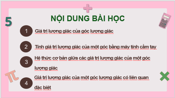 Giáo án điện tử Toán 11 Chân trời Bài 2: Giá trị lượng giác của một góc lượng giác | PPT Toán 11 Chân trời sáng tạo