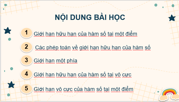 Giáo án điện tử Toán 11 Chân trời Bài 2: Giới hạn của hàm số | PPT Toán 11 Chân trời sáng tạo