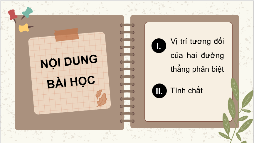 Giáo án điện tử Toán 11 Cánh diều Bài 2: Hai đường thẳng song song trong không gian | PPT Toán 11