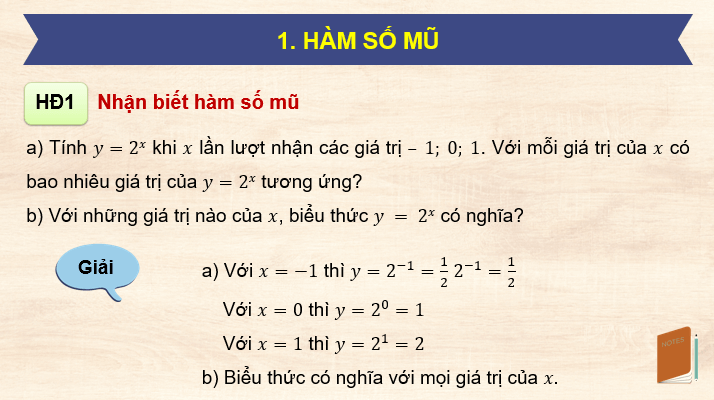 Giáo án điện tử Toán 11 Kết nối Bài 20: Hàm số mũ và hàm số lôgarit | PPT Toán 11 Kết nối tri thức