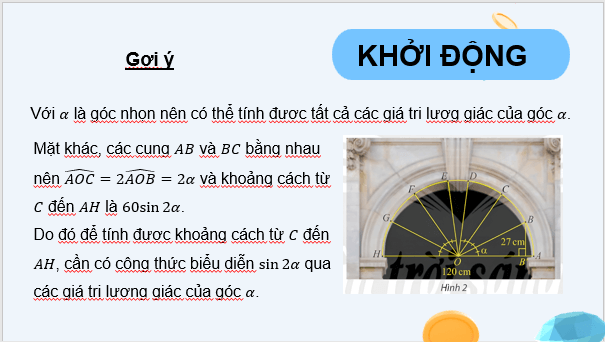 Giáo án điện tử Toán 11 Chân trời Bài 3: Các công thức lượng giác | PPT Toán 11 Chân trời sáng tạo