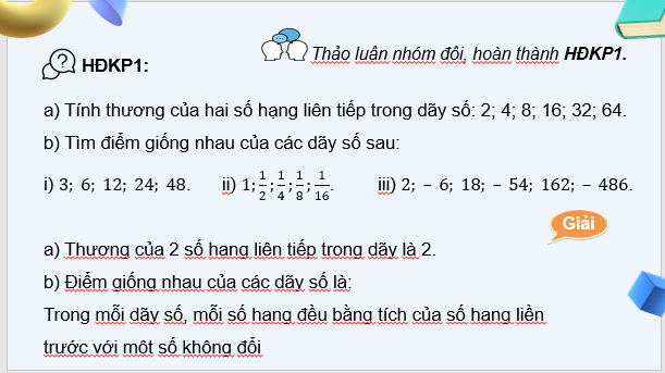 Giáo án điện tử Toán 11 Chân trời Bài 3: Cấp số nhân | PPT Toán 11 Chân trời sáng tạo