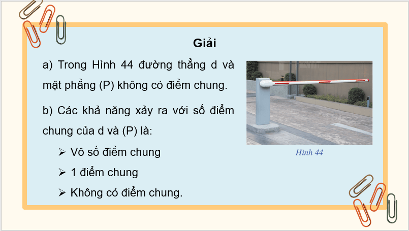 Giáo án điện tử Toán 11 Cánh diều Bài 3: Đường thẳng và mặt phẳng song song | PPT Toán 11