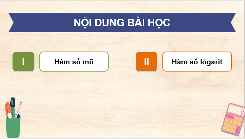 Giáo án điện tử Toán 11 Cánh diều Bài 3: Hàm số mũ. Hàm số lôgarit | PPT Toán 11