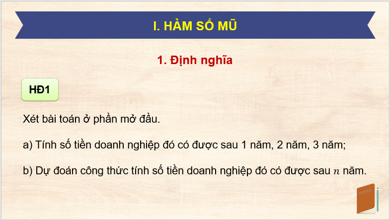 Giáo án điện tử Toán 11 Cánh diều Bài 3: Hàm số mũ. Hàm số lôgarit | PPT Toán 11