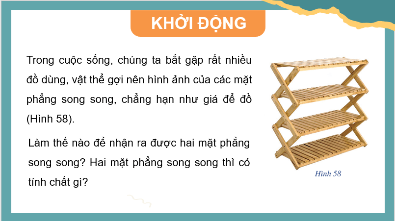 Giáo án điện tử Toán 11 Cánh diều Bài 4: Hai mặt phẳng song song | PPT Toán 11