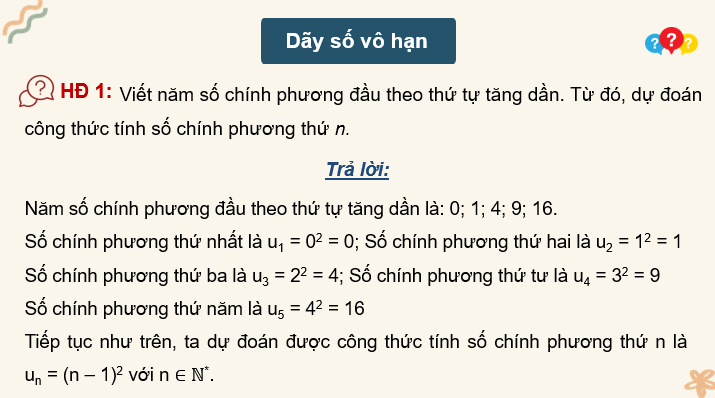 Giáo án điện tử Toán 11 Kết nối Bài 5: Dãy số | PPT Toán 11 Kết nối tri thức