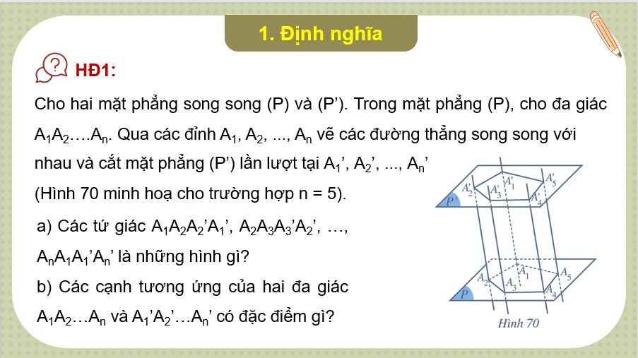 Giáo án điện tử Toán 11 Cánh diều Bài 5: Hình lăng trụ và hình hộp | PPT Toán 11