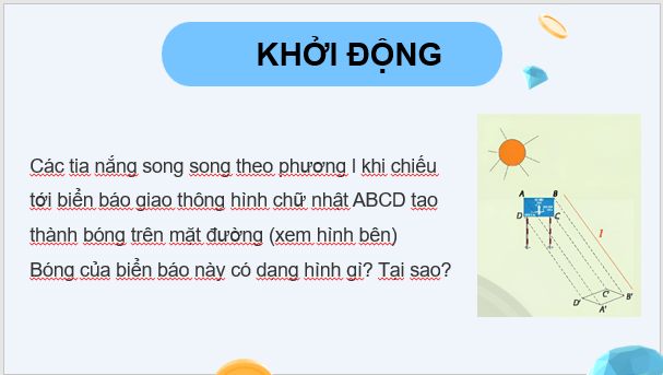 Giáo án điện tử Toán 11 Chân trời Bài 5: Phép chiếu song song | PPT Toán 11 Chân trời sáng tạo