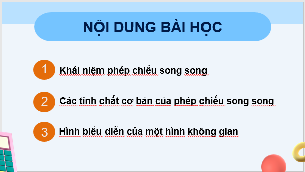 Giáo án điện tử Toán 11 Chân trời Bài 5: Phép chiếu song song | PPT Toán 11 Chân trời sáng tạo