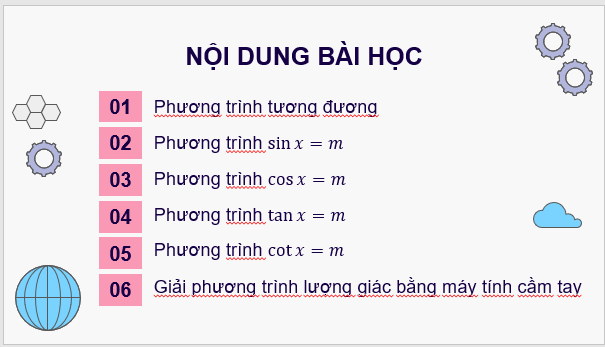 Giáo án điện tử Toán 11 Chân trời Bài 5: Phương trình lượng giác cơ bản | PPT Toán 11 Chân trời sáng tạo