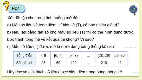 Giáo án điện tử Toán 11 Kết nối Bài 8: Mẫu số liệu ghép nhóm | PPT Toán 11 Kết nối tri thức