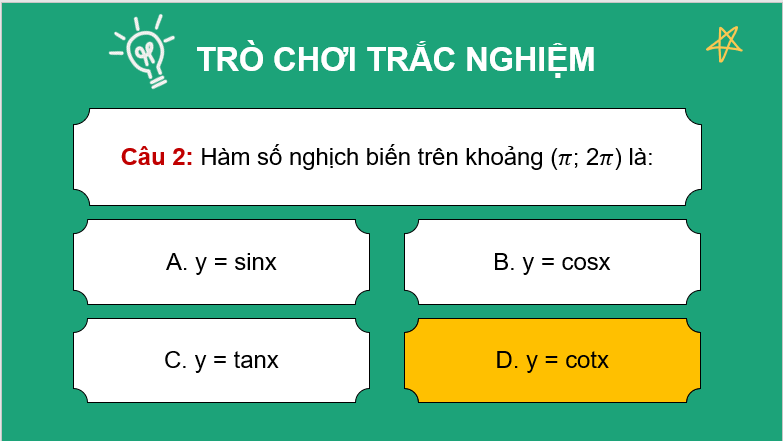 Giáo án điện tử Toán 11 Cánh diều Bài tập cuối chương 1 | PPT Toán 11