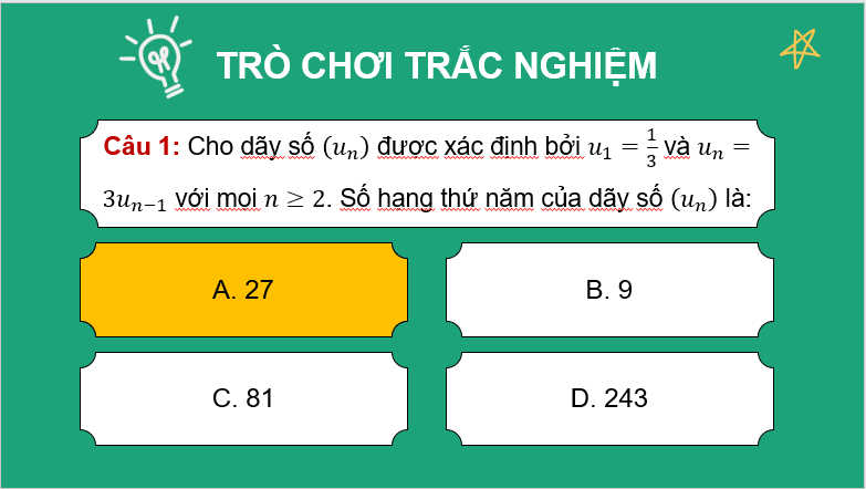 Giáo án điện tử Toán 11 Cánh diều Bài tập cuối chương 2 | PPT Toán 11