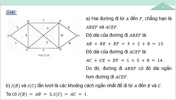 Giáo án điện tử Chuyên đề Toán 11 Kết nối Bài 10: Bài toán tìm đường tối ưu trong một vài trường hợp đơn giản | PPT Chuyên đề học tập Toán 11 Kết nối tri thức
