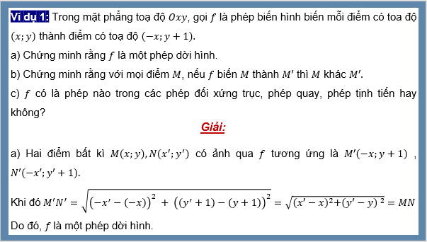 Giáo án điện tử Chuyên đề Toán 11 Kết nối Bài 5: Phép dời hình | PPT Chuyên đề học tập Toán 11 Kết nối tri thức