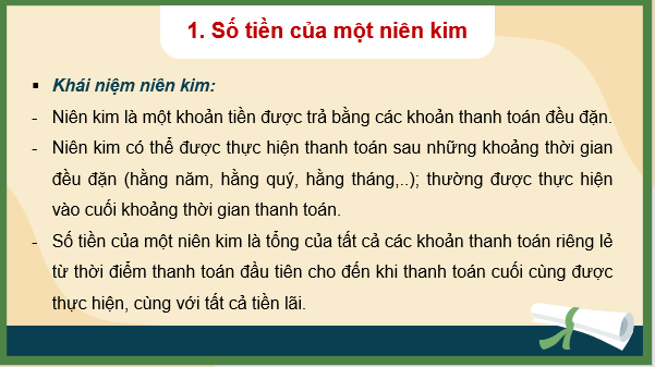 Giáo án điện tử Toán 11 Kết nối Một vài áp dụng của toán học trong tài chính | PPT Toán 11 Kết nối tri thức