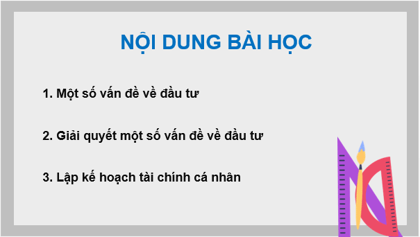 Giáo án điện tử Chuyên đề Toán 12 Kết nối Bài 7: Đầu tư tài chính. Lập kế hoạch tài chính cá nhân | PPT Chuyên đề học tập Toán 12 Kết nối tri thức