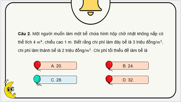 Giáo án điện tử Chuyên đề Toán 12 Kết nối Bài tập cuối chuyên đề 2 | PPT Chuyên đề học tập Toán 12 Kết nối tri thức