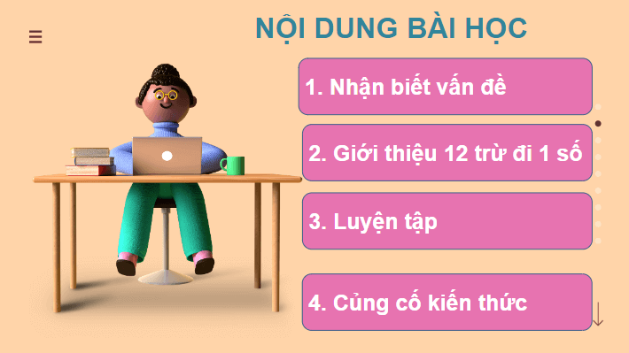 Giáo án điện tử 12 trừ đi một số lớp 2 | PPT Toán lớp 2 Chân trời sáng tạo