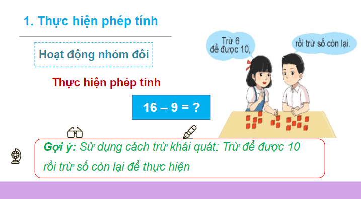 Giáo án điện tử 14, 15, 16, 17, 18 trừ đi một số lớp 2 | PPT Toán lớp 2 Chân trời sáng tạo