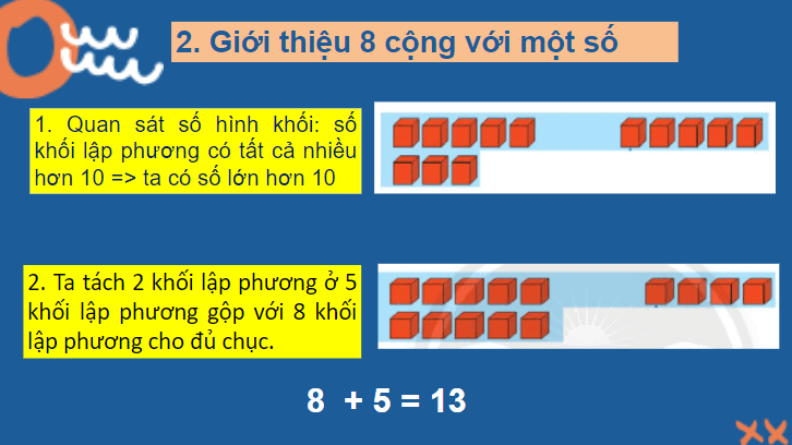 Giáo án điện tử 8 cộng với một số lớp 2 | PPT Toán lớp 2 Chân trời sáng tạo