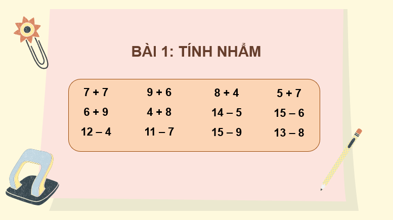 Giáo án điện tử Toán lớp 2 Bài 33: Ôn tập phép cộng, phép trừ trong phạm vi 20, 100 | PPT Toán lớp 2 Kết nối tri thức