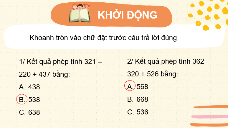 Giáo án điện tử Toán lớp 2 Bài 62: Phép trừ (có nhớ) trong phạm vi 1000 | PPT Toán lớp 2 Kết nối tri thức