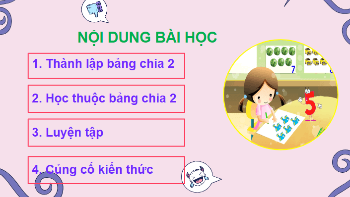 Giáo án điện tử Toán lớp 2 Bảng chia 2 | PPT Toán lớp 2 Chân trời sáng tạo