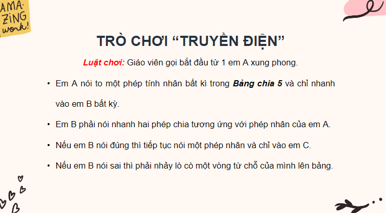 Giáo án điện tử Toán lớp 2 Bảng chia 5 | PPT Toán lớp 2 Cánh diều