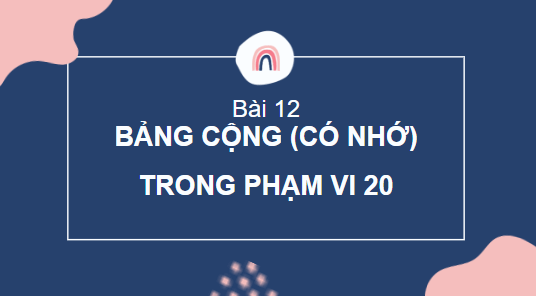 Giáo án điện tử Toán lớp 2 Bảng cộng (có nhớ) trong phạm vi 20 | PPT Toán lớp 2 Cánh diều