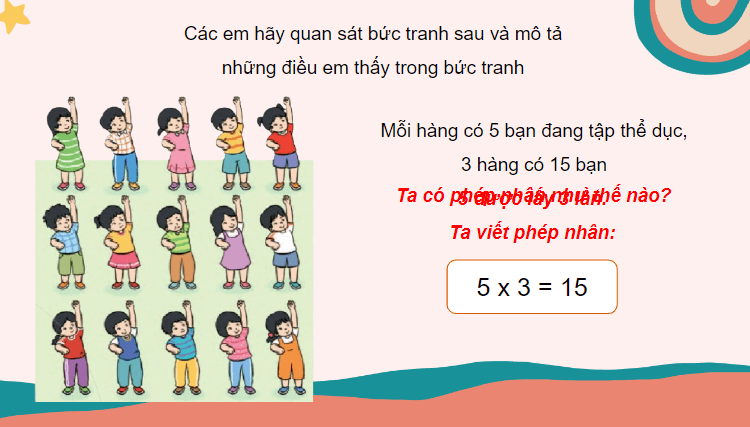 Giáo án điện tử Toán lớp 2 Bảng nhân 5 | PPT Toán lớp 2 Cánh diều