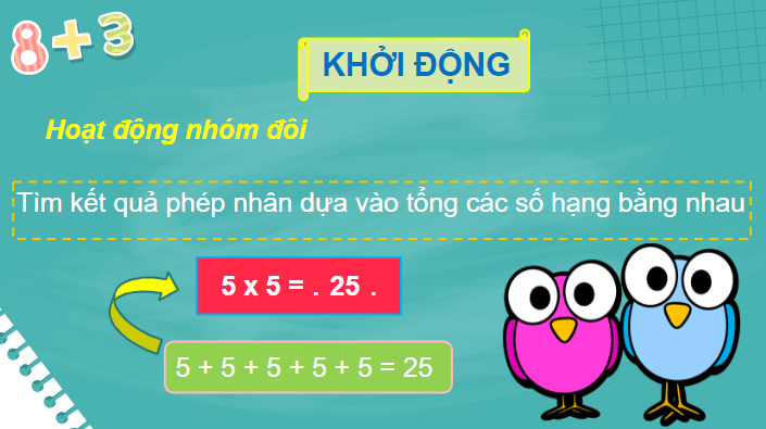 Giáo án điện tử Toán lớp 2 Bảng nhân 5 | PPT Toán lớp 2 Chân trời sáng tạo