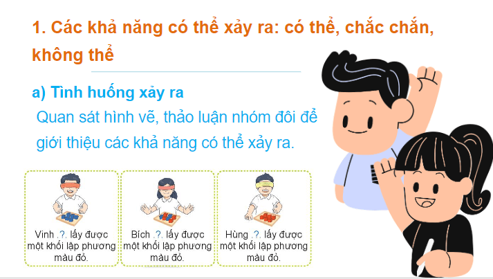 Giáo án điện tử Toán lớp 2 Có thể, chắc chắn, không thể | PPT Toán lớp 2 Chân trời sáng tạo