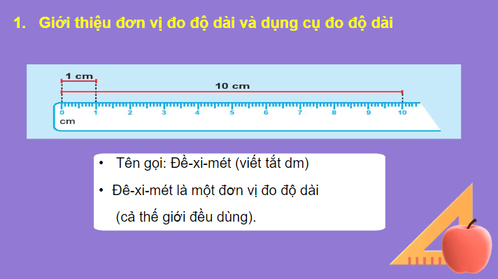 Giáo án điện tử Toán lớp 2 Đề-xi-mét | PPT Toán lớp 2 Chân trời sáng tạo