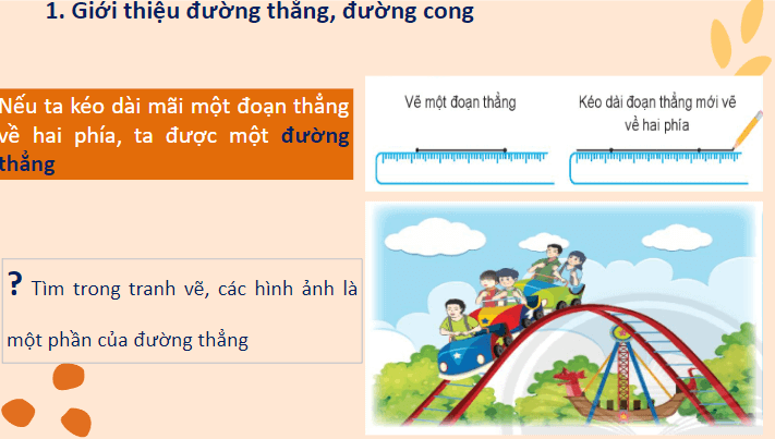 Giáo án điện tử Toán lớp 2 Đường thẳng, đường cong | PPT Toán lớp 2 Chân trời sáng tạo